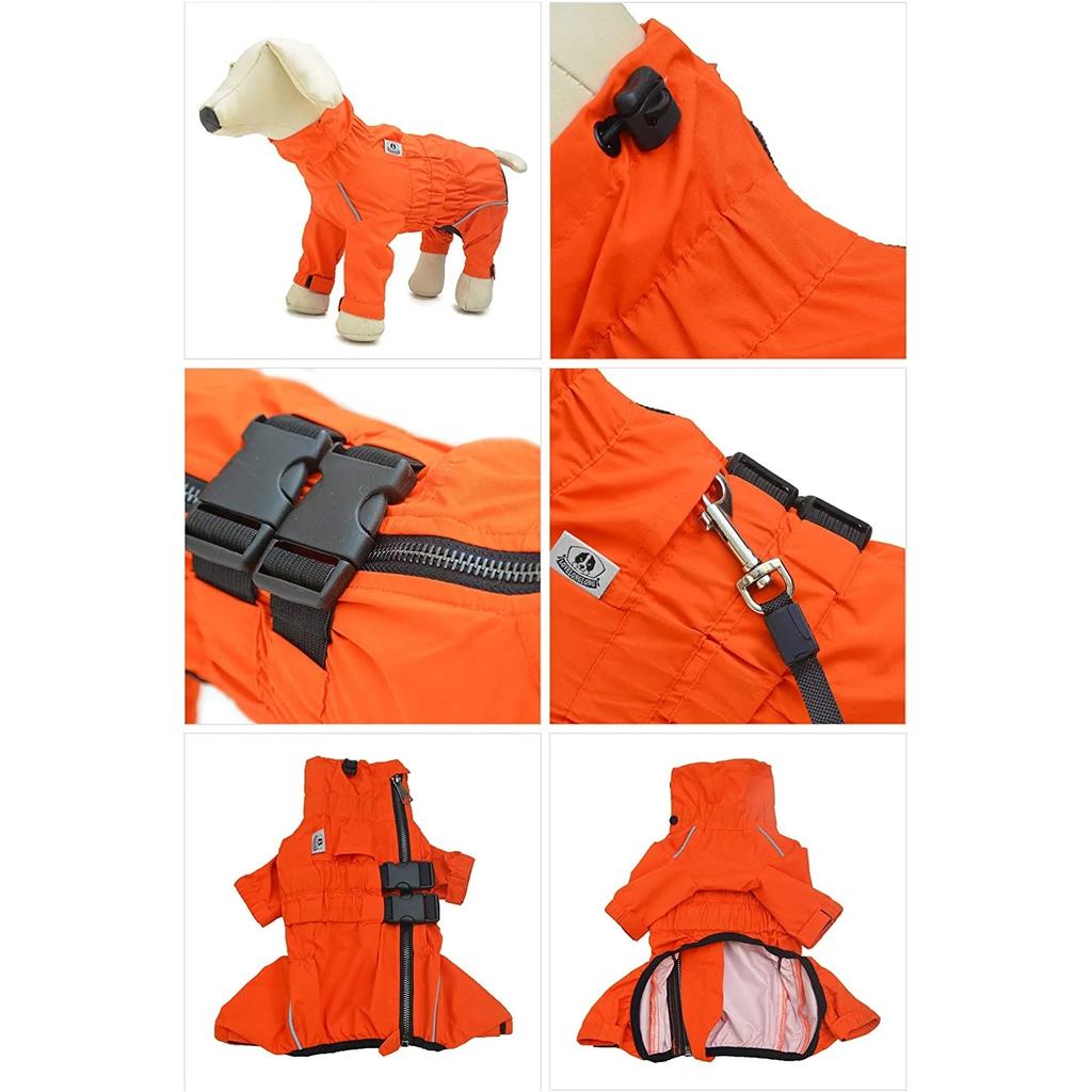Waterproof Jacket, Lightweight Reflective Safety Dog Raincoat Windproof Snow-Proof Dog Vest for Small Medium Large