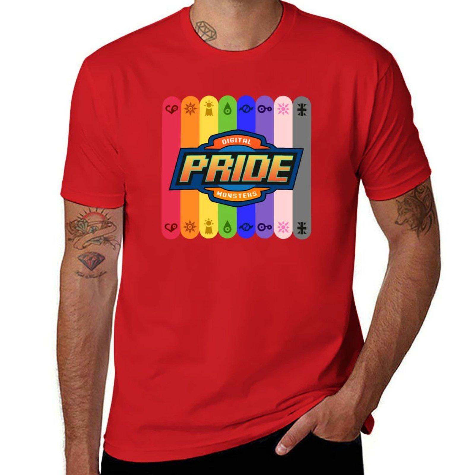 Digimon Pride TShirt oversized korean fashion oversizeds men clothing S