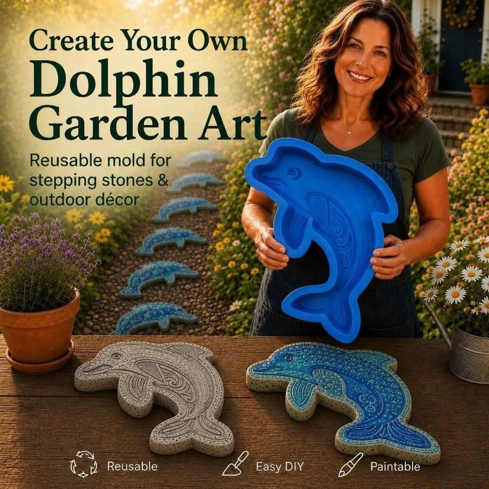 Ocean Animal Silicone Stepping Stone Mold Sea Turtle DIY Pattern Sea Creature Cement Mold Seahorse Handmade