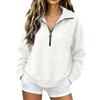 Women's Fashion Long Sleeve Zip Up Neck Sweatshirt Top