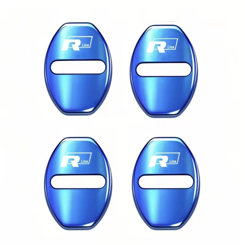 BFPQY1 Zinc Alloy Car Door Lock Buckle Cover Protective Covers For VW GTI Polo Golf Passat Tiguan Jetta T-ROC Touareg Taigo CC Hub Cap
