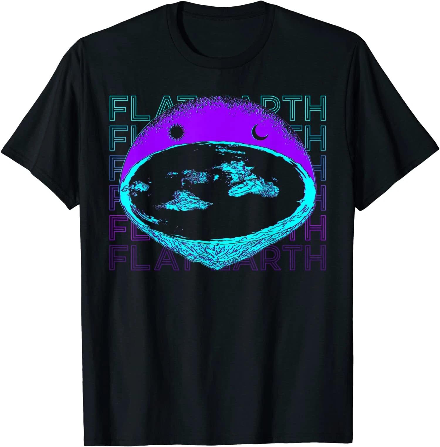 Men s and Women s T-shirts NEW LIMITED Flat Earth Society Retro Design Great Gift Idea Tee T-Shirt S-3XL L