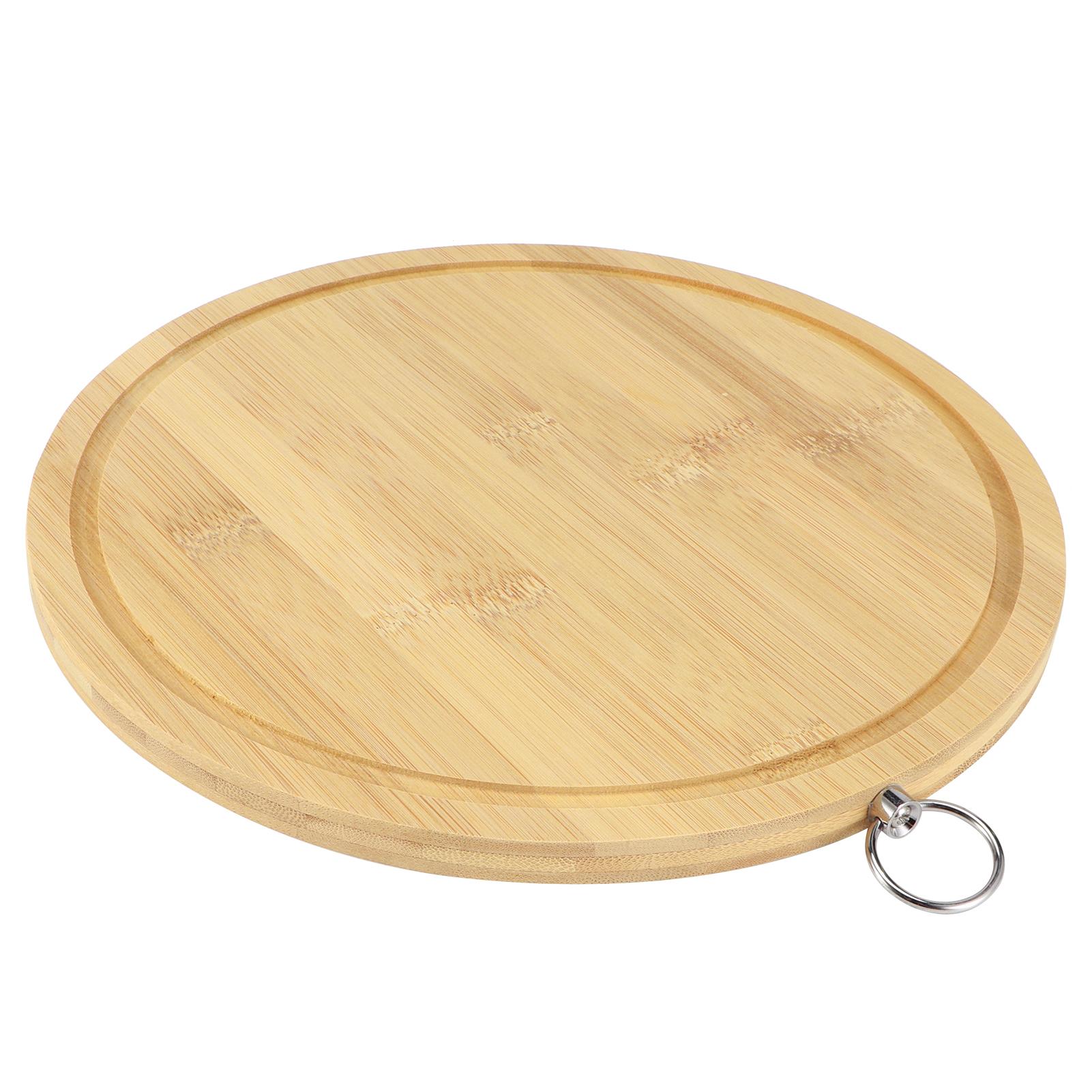 Round Bamboo Cutting Board Dough Vegetable Chopping Board for Home Restaurant Kitchen Use