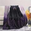 1Pc Lavenderanimals Print Flannel Blanket, High quality Comfortable for All Seasons, Home Decor, Warmth and Comfort, Perfect for Christmas Gifts