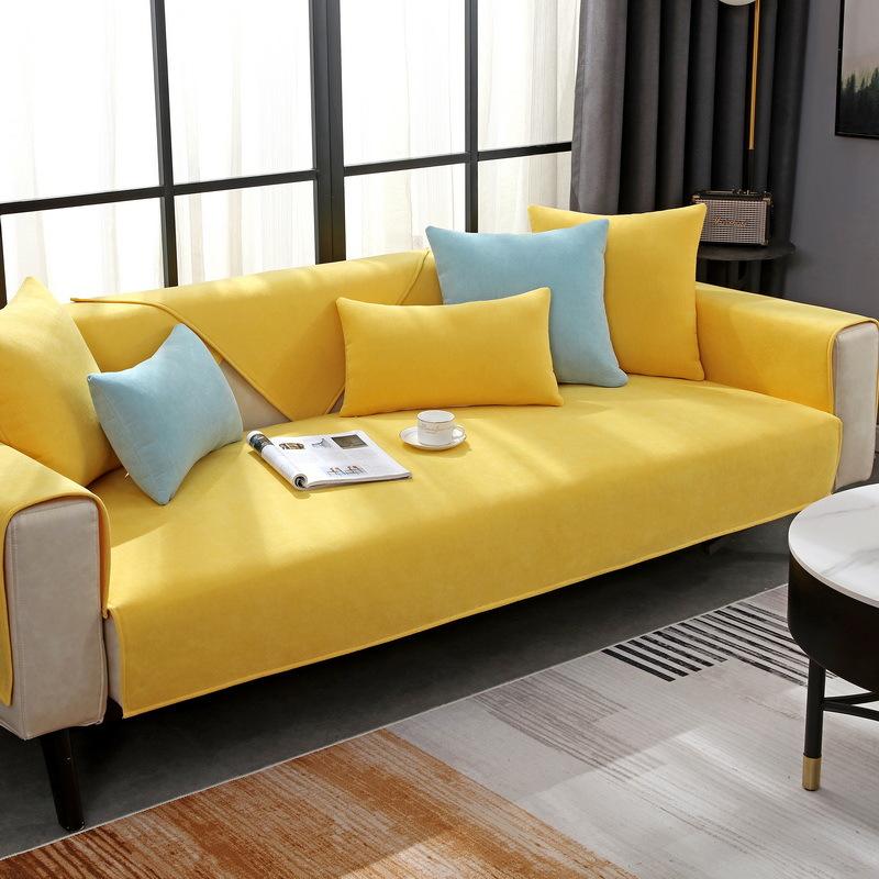 Chenier Nordic Thickened Four-Season Universal Solid Color Simple Modern Non-Slip Sofa Cover Towel Fashion Trend Seat Cushion