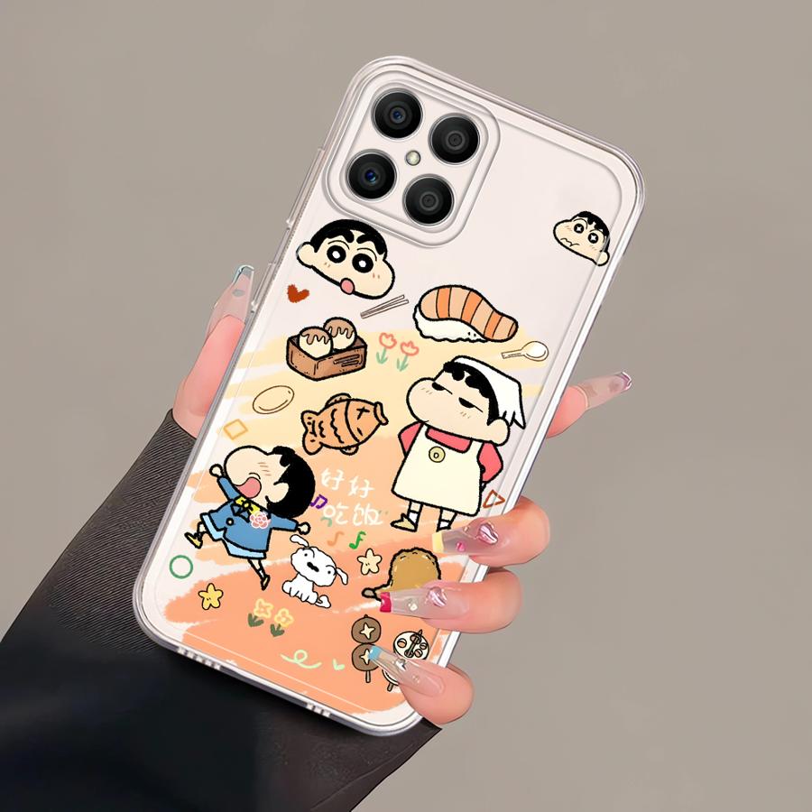 

Cartoon Bread Shin Chan Case for Honor X9b X8 X8b X9a X7b 90 Lite X8a Soft Phone Cover Honor X8 4G