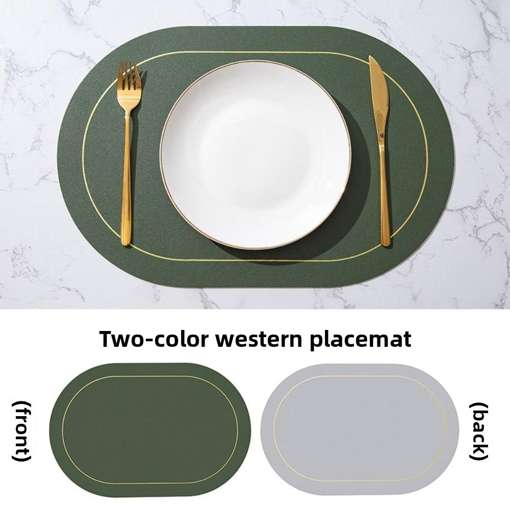 Leather Table Placemats Heat Resistant Waterproof Coffee Shop Decoration Oil-proof Washable Table Mats for Dining Table