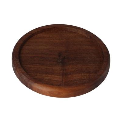 Round Square Tea Tableware Coffee Walnut Wood Bowl Mat Dish Pad Placemats Cup Pad
