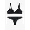 Women S Logo meSh Padded Triangle Bra   Brief Set 0825181502 0825110502 