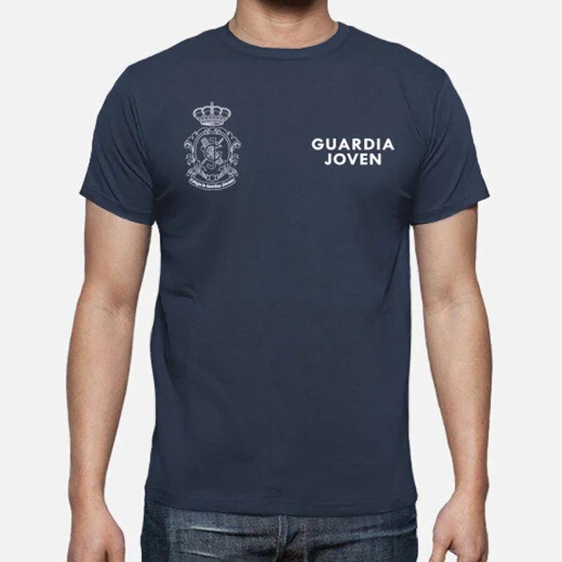 Guardia Civil Joven. Spanish Civil Guard Emblem T Shirt. Short Sleeve 100% Cotton Casual T-shirts Loose Top Size S-3XL