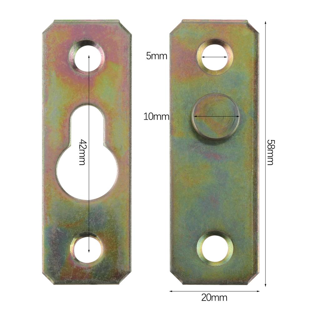 Large Iron Hook Photo Frame Hanger Interlocking Bracket Bed Hinge Concealed Hanging Code Mirror Wall Buckle 52/58mm Connector