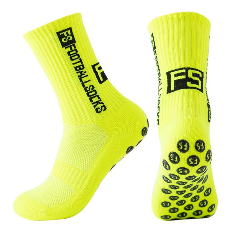FS Glue Non-Slip Mid-Calf Breathable Sweat-Wicking Football Socks for Men and Women