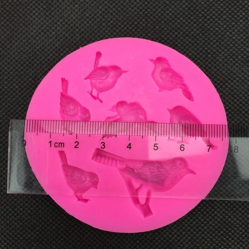 bird shape fondant silicone mold for kitchen baking chocolate pastry candy Clay making cupcake lace