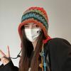 Women Winter Knitted Cap Ball Decor Elastic Thick Autumn Tassel Up Out Winter Hat Hollow Warm Cap Ear Protection Hat