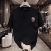 Crew Neck Short-Sleeved T-Shirt Men'S Design Sense Trendy Casual Half-Sleeved Versatile Loose Cotton Top T-Shirt