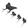 4 Stück Henne Huhn Silhouette Hohl Pfahl Design Niedliches Henne Huhn Design Langlebiges Metall Huhn Hof