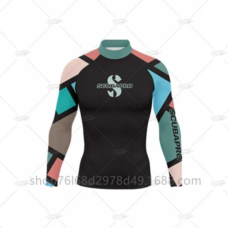 SCUBA Surfing Wear Outdoor Sunscreen Snorkeling Swimwear Long-sleeved Split Top Quick-drying Diving Suit Support