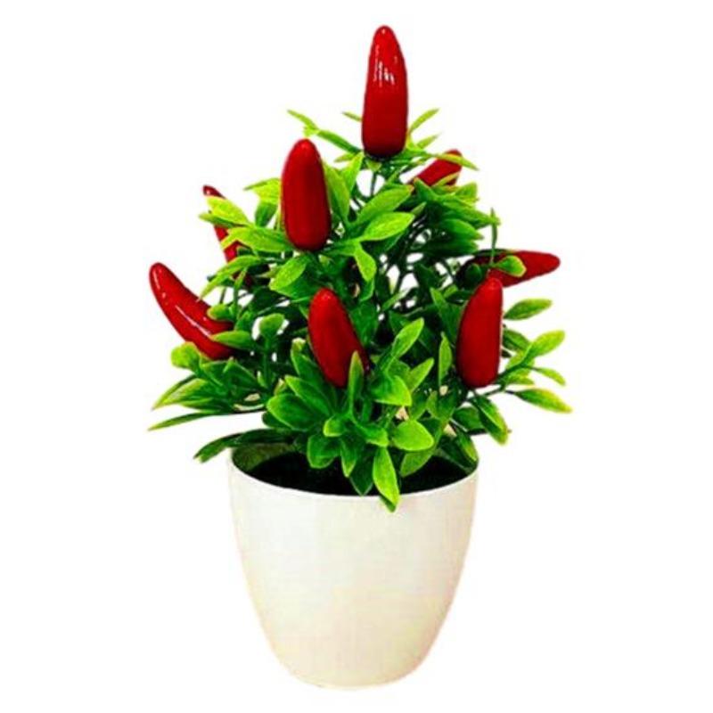 Stunning Faux Plants in Pots Waterproof Plastic Tabletop Decorations