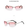 Women's Sunglasses, Men's and Women's Fashion Frameless Sunglasses