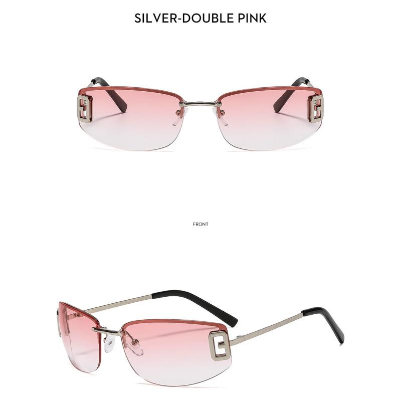 Women's sunglasses, men's and women's fashion frameless sunglasses