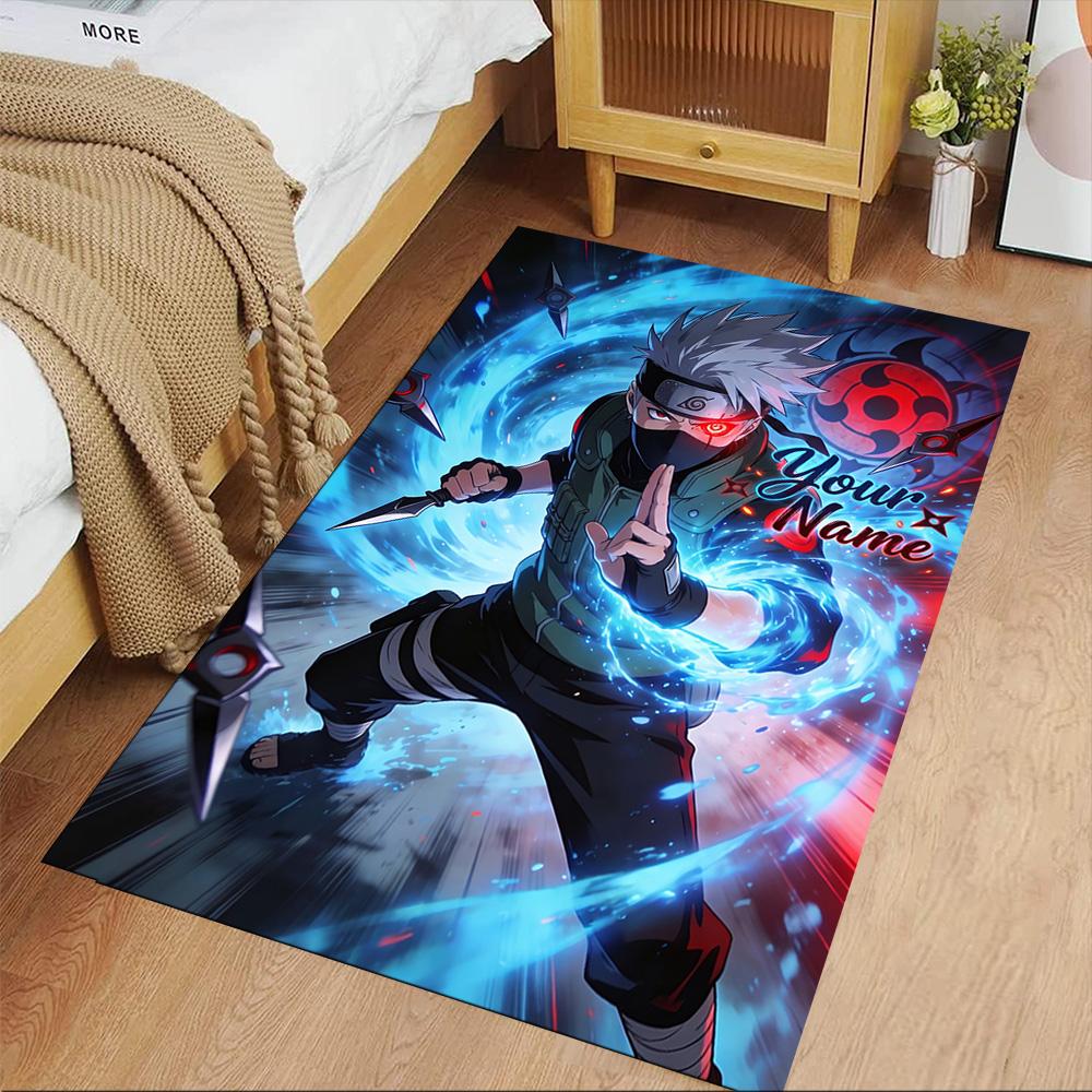 Naruto Character Customize Text Area Rug Perfect for Decorate Room Playrooms Study Room Dining Room Anti-slip Rug Anime Office Decor Wedding Party Gif