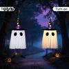 Eco Friendly Halloween Ornaments Hanging Ghost Decoration with Witch Hat And Leg, LED Lighted Spooky Whimsical Outdoor Figures Floating for