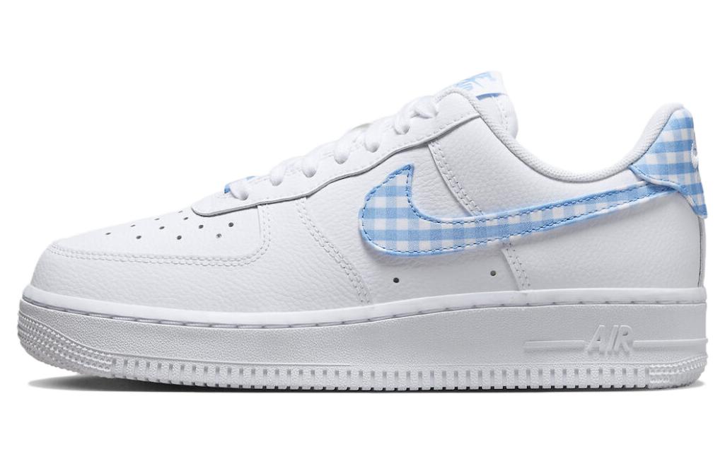 Nike Air Force 1 Low  07 Essential White University Blue Gingham Women s DZ2784-100