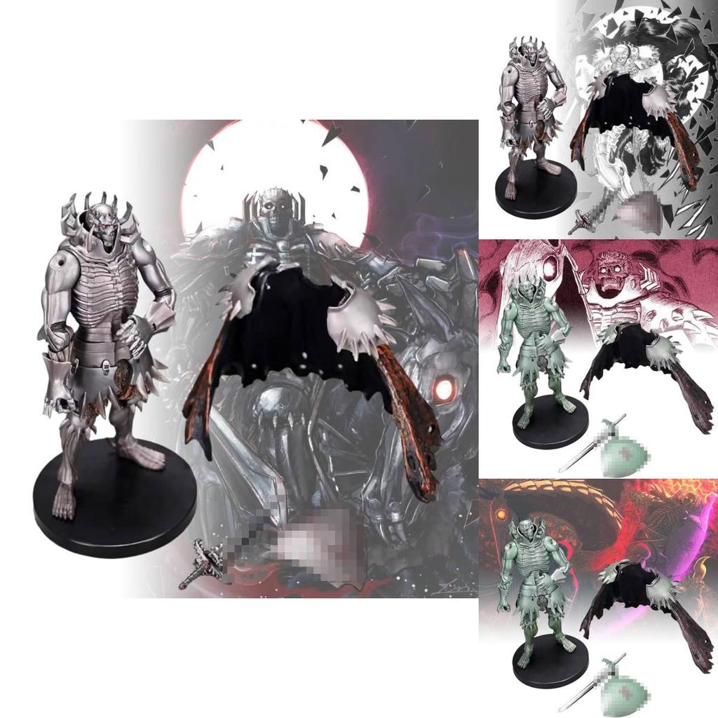 Detailed Pvc Skeleton Knight Figurine In Striking Silver And Green For Anime Lovers