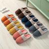 Unisex Frühling Kord Baumwoll Hausschuhe Damen Winter Heimtextilien Indoor Warme Karomuster Plüsch Hausschuhe für Paare 36-45