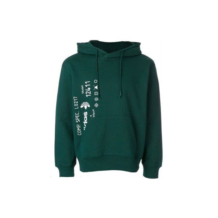 adidas Originals x Alexander Wang AW Graphic Oversized Hoodie Green CV5293 XXS