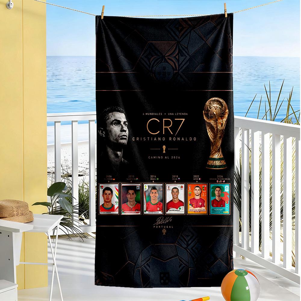 Cristiano Ronaldo Beach Towel Soft Durable Quick-Dry Comfortable Lightweight Portable for Swimming,Beach,Camping, Travel, Beach Accessories,Gym