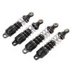 4pcs Shock Absorber Aluminum Alloy RC Spring Damper Set for Losi Mini T 2.0 2WD 118 TruckBlack