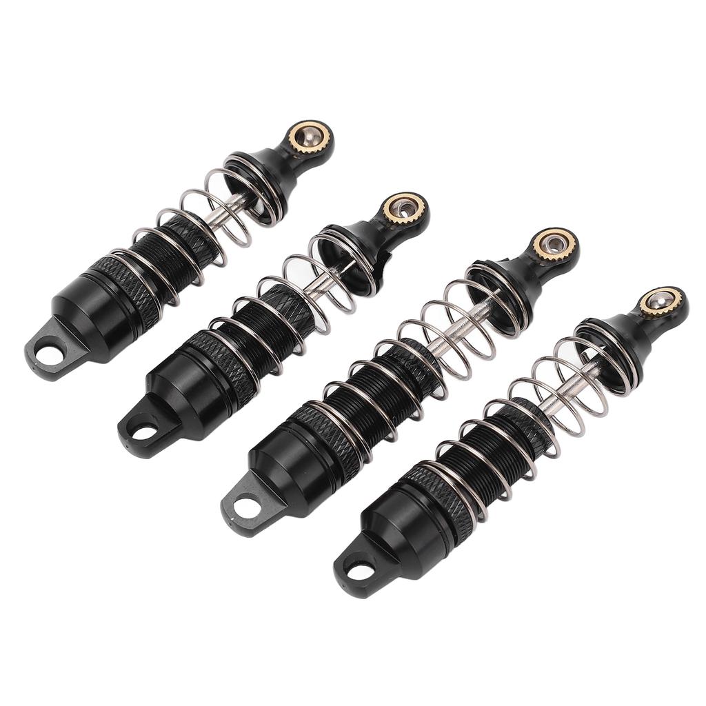 4pcs Shock Absorber Aluminum Alloy RC Spring Damper Set for Losi Mini T 2.0 2WD 118 TruckBlack