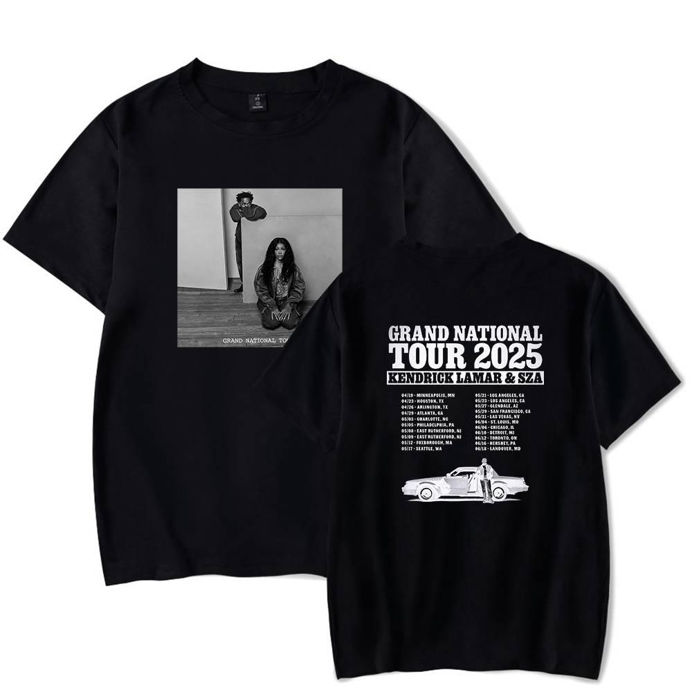 2025 SZA MARIAS Lamar T-shirt Grand National Tour Odzież męska i damska Oversize Vintage Unisex Wysokiej jakości bawełniane ubrania