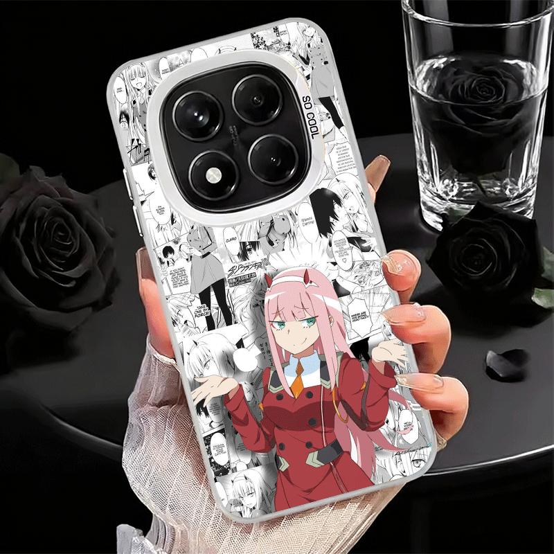 Darling Zero Two 02 Anime Soft Phone Case for Xiaomi Redmi Note 13 14 15 Pro Plus 12S 12 11S 11 11T 10S 10 Shockproof Cover Back