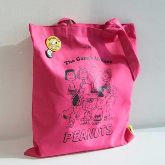 PEANUTS Snoopy 75. Jubiläum Öko-Tasche – Pink