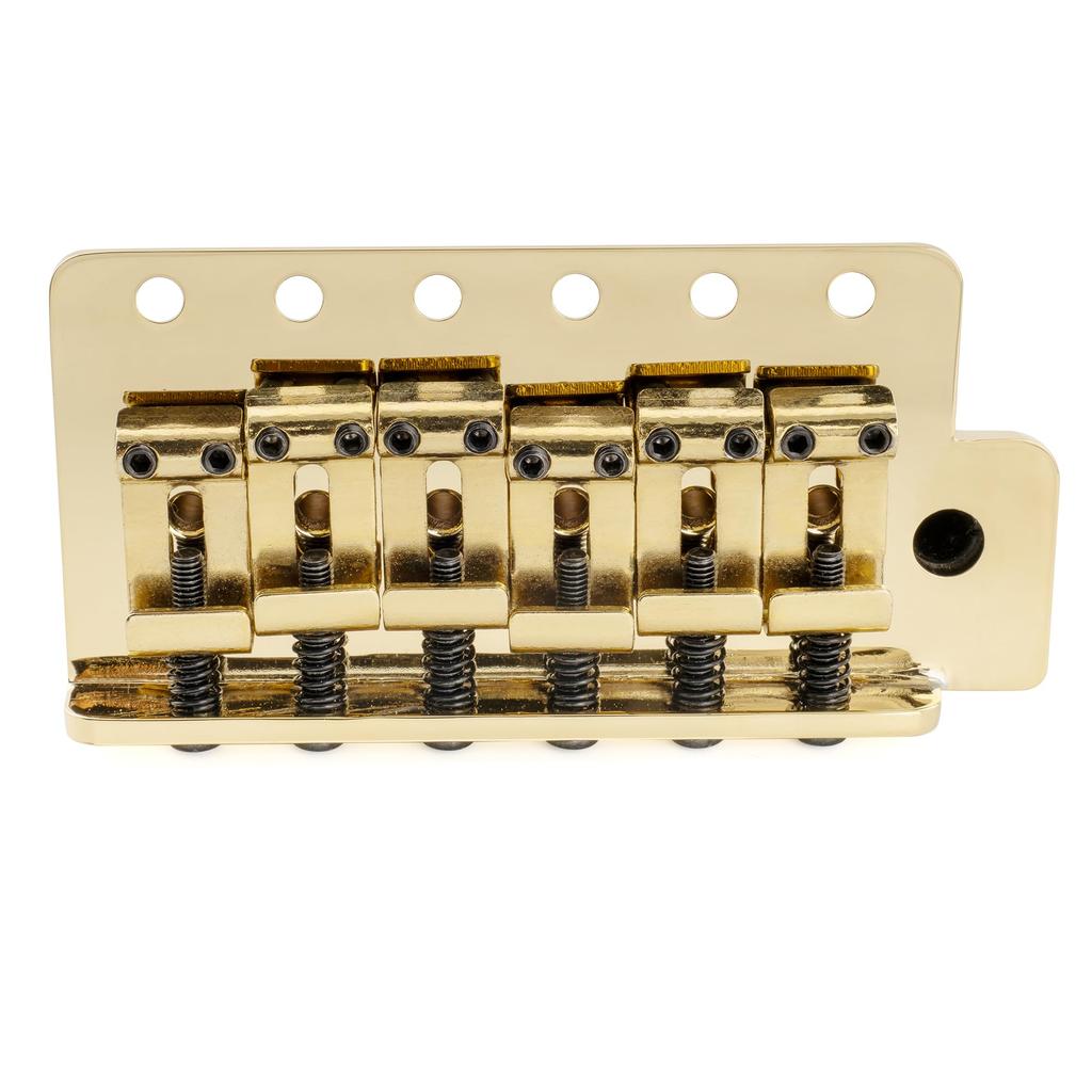 Musiclily Ultra Tremolo Bridge with Hardened Steel Pressed 42mm Brass and Insertable Tremolo Arm for American Vintage Strat Electric Guitars 10.5mm