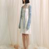 MEENDERI SLUB KNIT LONG SCARF - SKY BLUE