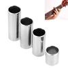 Dreld Guitar Slide Set, 7cm6cm5.1cm2.8cm, Silver Stainless Steel Cylinder Tone Bars, Guitar Accessories, 4-Piece Set