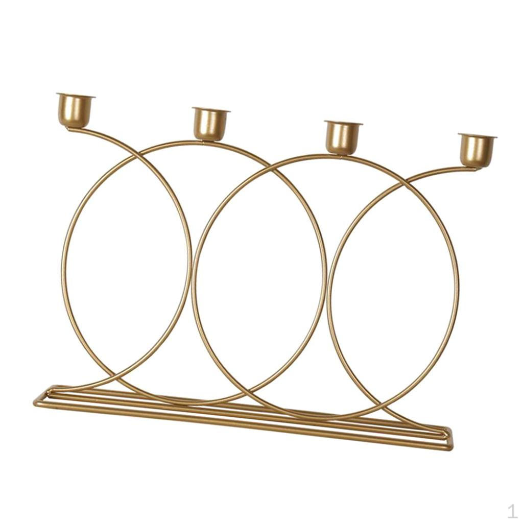 

Finish Pillar Candle Holders for Living Room, Dinning Kitchen, Wedding and Aniversary 4 Candles