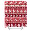 TU Festive Christmas Shower Curtain Waterproof Holiday Decor Reversible Snowflakes Pattern Bathroom Curtain Set Holiday Home Dec