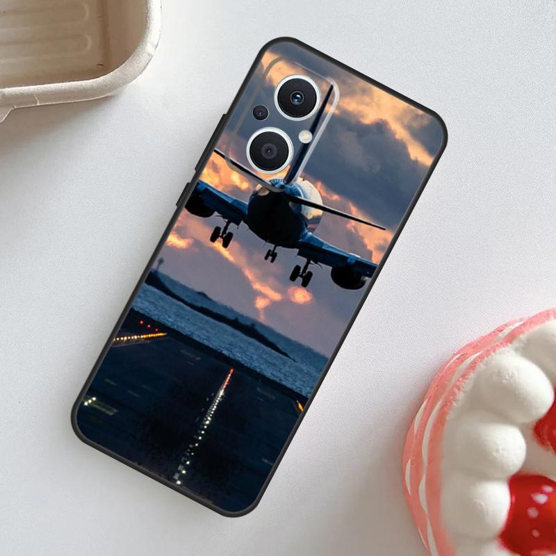Aircraft Plane Airplane Case For OPPO Reno 7 8 6 5 4 Lite 8T 4Z 5Z 11 F 10 Pro OPPO Find X6 X5 Pro X2 X3 Neo Cover