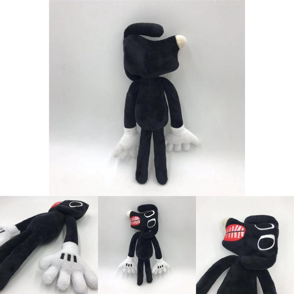 Siren Head Series Black Dog Plush Toy Crooked Neck Horror Stuffed Doll 30cm/11.8inch Height
