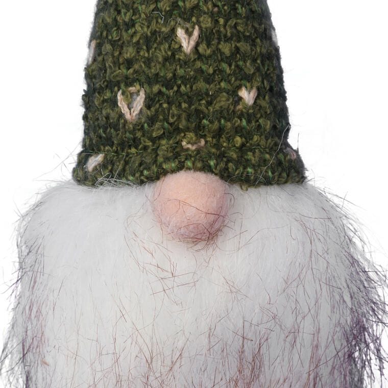 Christmas Elf with Green Hat and Beard - Christmas Decoration 20 Cm