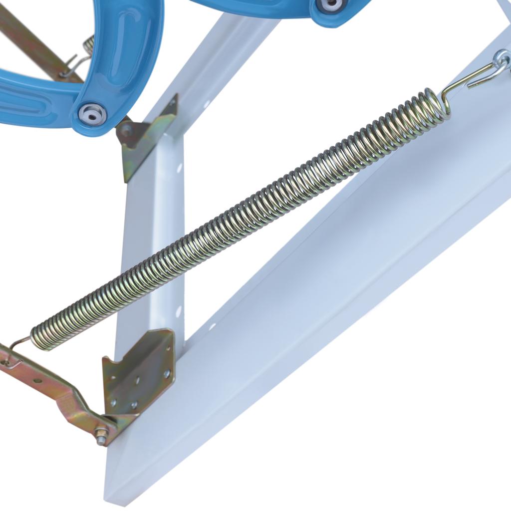 Pull Down 12 Steps Attic Stairs, Alloy Attic Access Ladder, Blue Pulldown Attic Stairs, Wall-mounted Folding Stairs for Attic