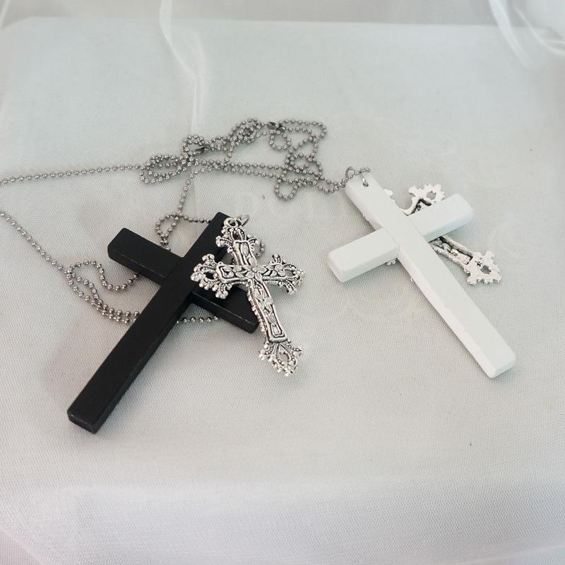 Grand Cross Necklace Praising Cos Halloween Dark Gothic Nun Accessories