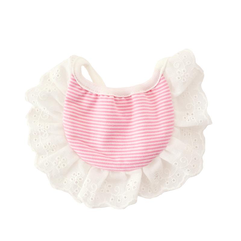 Cat Saliva Towel Cute Lace Bib Plaid Dog Saliva Towel Ins Pet Bib Pet Saliva Towel