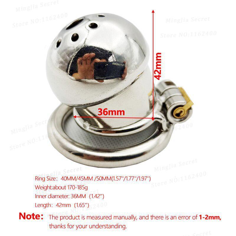 Stainless Steel Male Chastity Lock Cock Cage