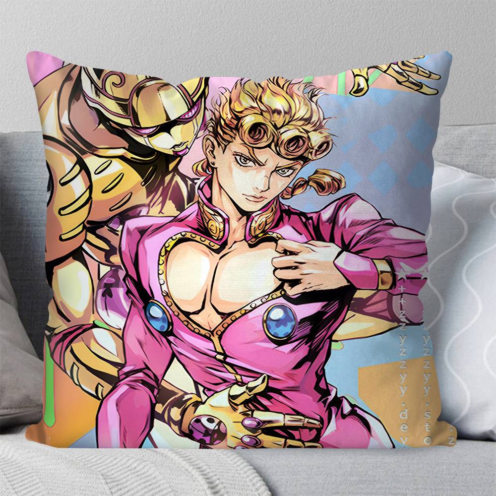 Anime JOJO Bizarre Adventure Pillow Case Square Pillow Bedroom Sofa Leisure Comfort Cushion Car Living Room Home Decoration