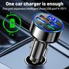 5 Ports Fast Charge PD QC3.0 USB C 250W LED Car Charger Car Phone Charger Type C Adapter In Car For Iphone Samsung Huawei Xiaomi